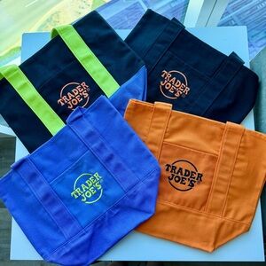 Trader Joe’s Mini Canvas Tote Bag | Trick or Treat | Set of 4